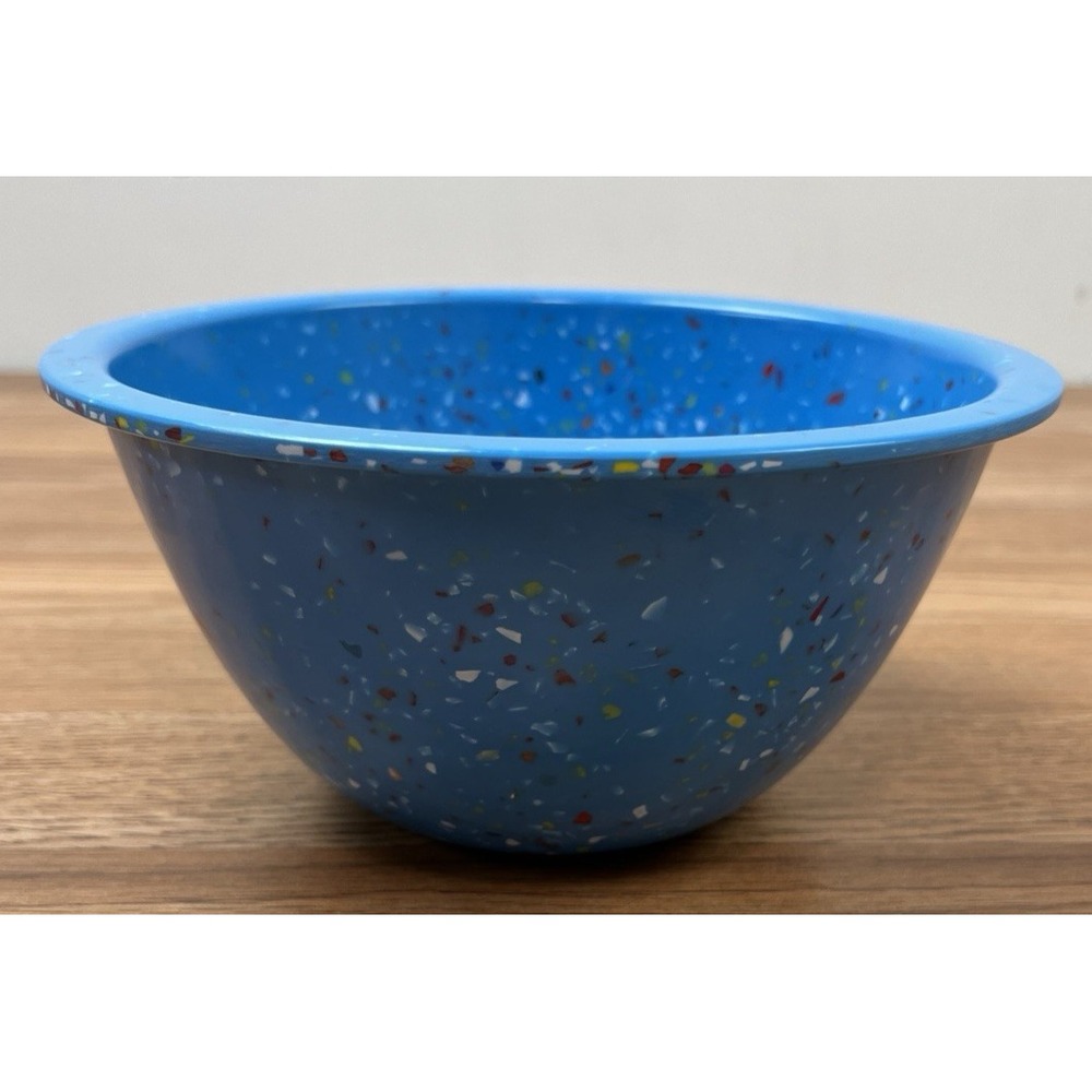 Zak Designs Blue Speckled Confetti Melamine Mixing Bowl 7.25" Retro- Excellent
